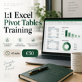 1:1 Excel Pivot Tables Training 45 minutes