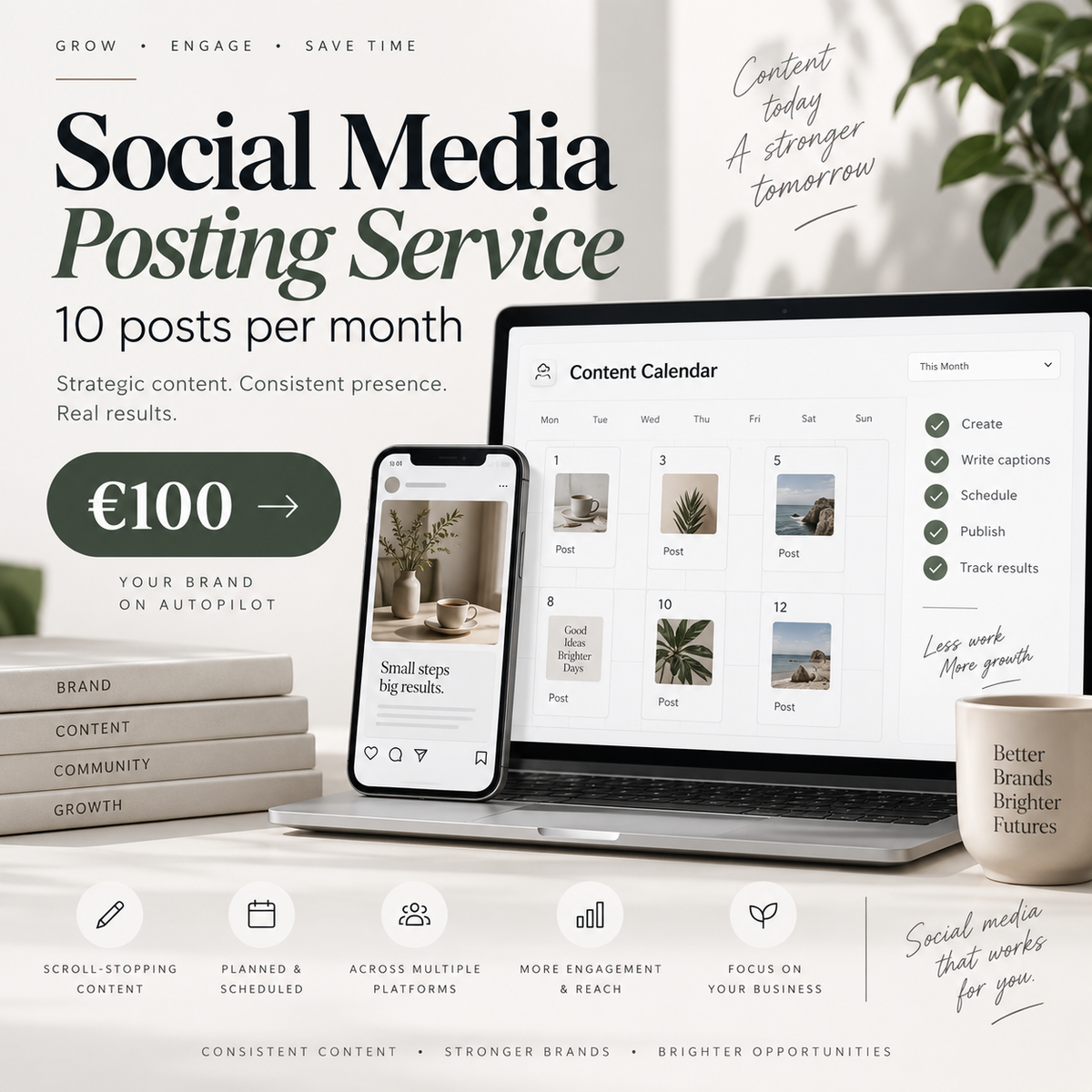 Social Media Posting Service 10 posts per month